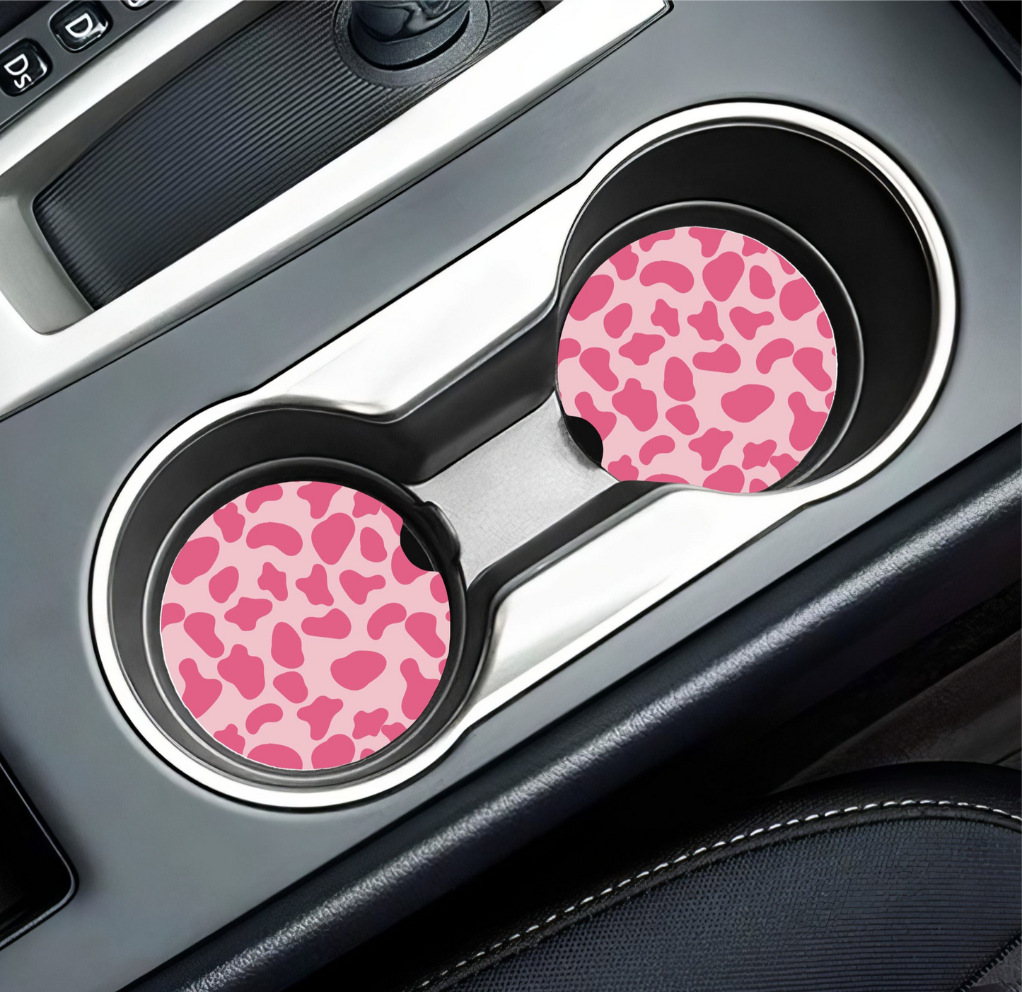 Bubblegum Heifer Car Coaster Set