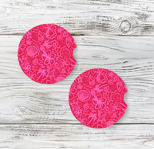 Island Girl Car Coaster Set