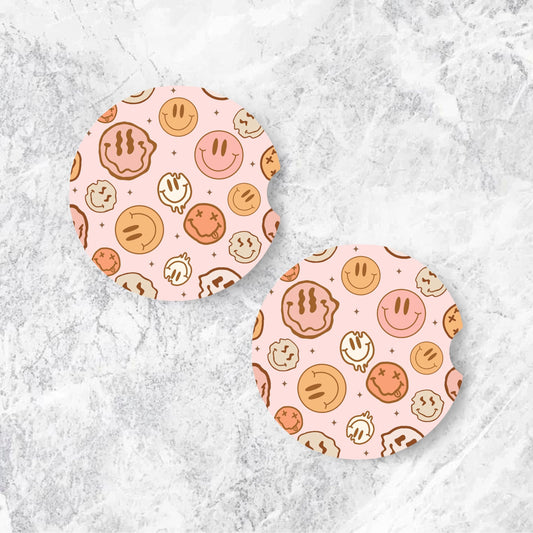 Smiley Chaos Car Coaster Set