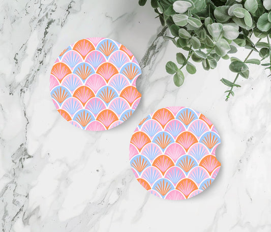 Retro Shells Car Coaster Set