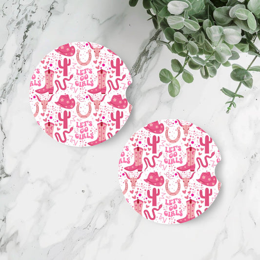 Let’s Go Girls Car Coaster Set