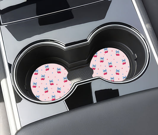 Cherry Pop Princess Car Coaster Set