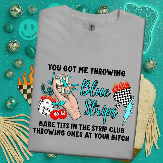 Bare Tits & Blue Strips Tee (Comfort)