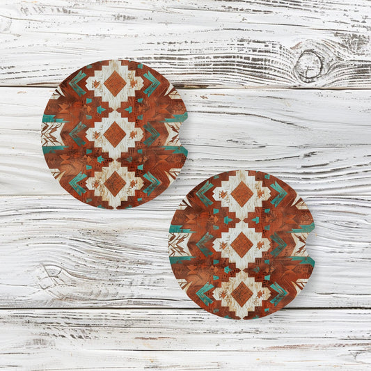 Rustic Rodeo Car Coaster Set