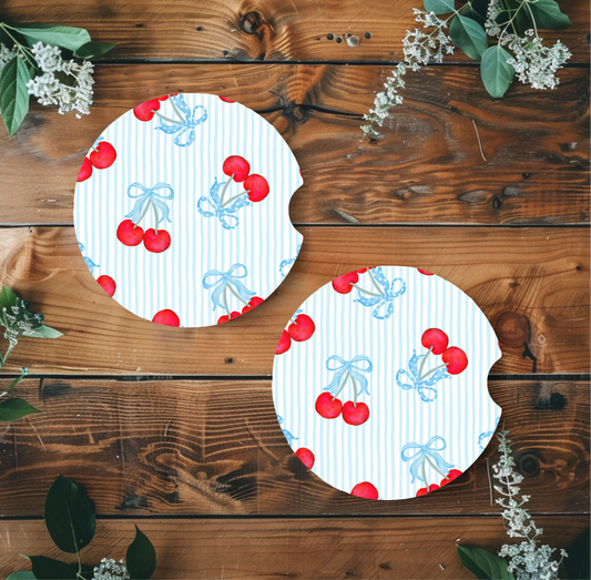 Cherry Baby Car Coaster Set